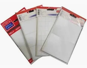 מדבקות 32 דף 10/16 לבן(90) דגם 105