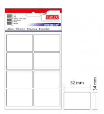מדבקות 32 דף 34/52 לבן(8) דגם 120