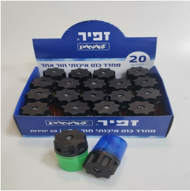 מחדד כוס מתכת מכסה משונן זפיר