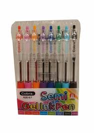 עט לחצן ג'ל 0.7 סט 8 צבעים קוברה G20